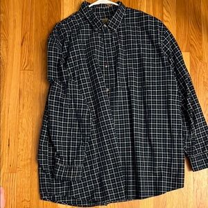 The Foundry Supply Co 3XL Black and White Casual Button Down Shirt